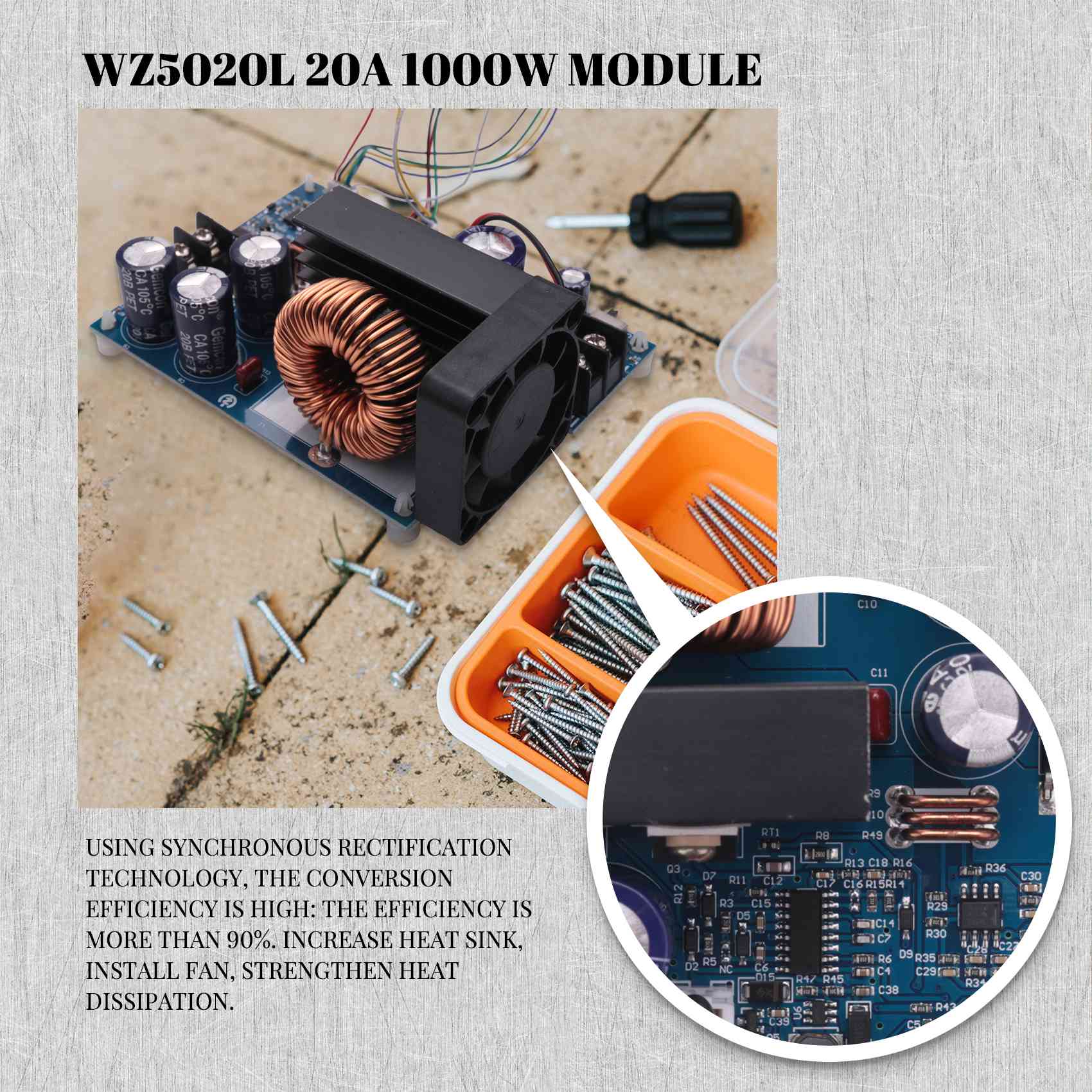 Persevering- WZ5020L 20A 1000W - đánh giá và giá Step Down Dc Power Supply Module 1000W